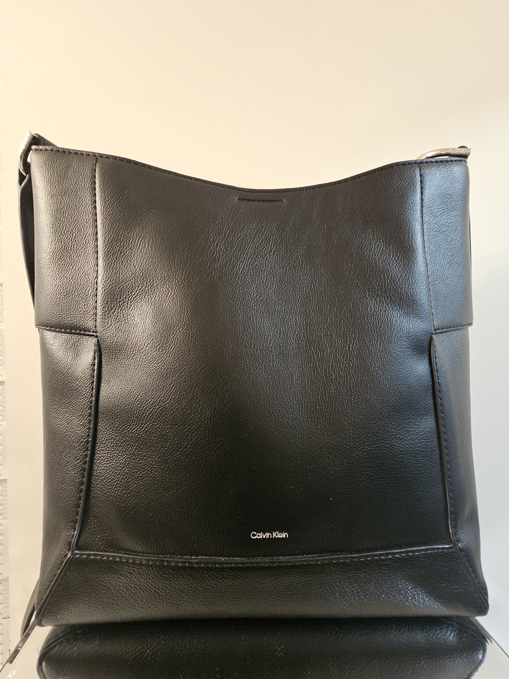 Calvin Klein Black Leather Tote Bag